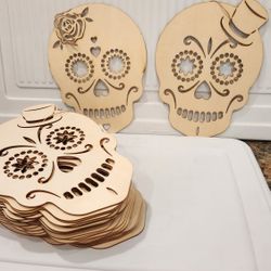 Halloween Decorations: Dias De Muertos Wood Cutouts