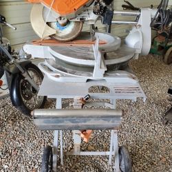 14" Rigid Compound Miter Saw And Portable Stand