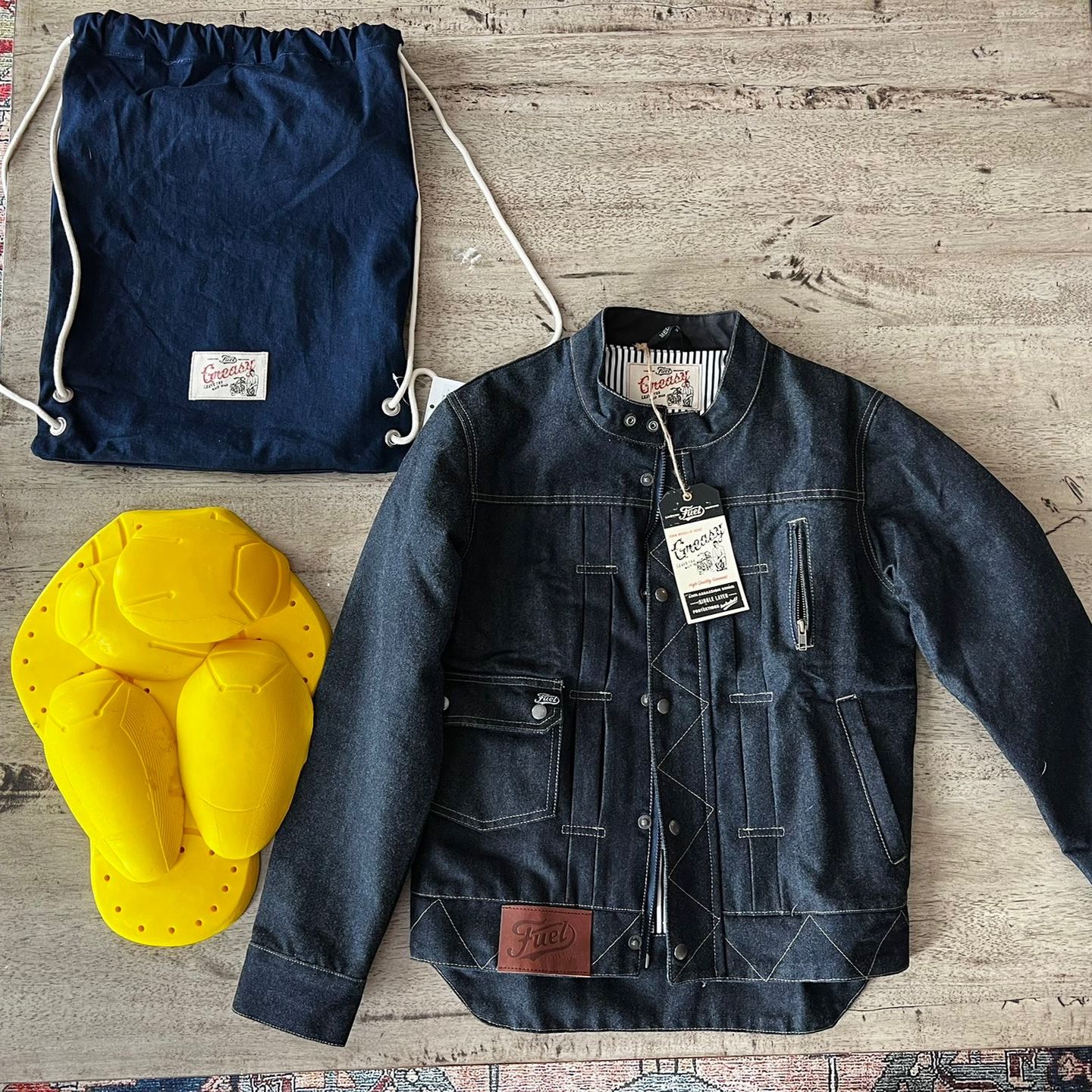 FUEL Greasy Motorcycle Denim Riding Jacket for Sale in Richmond