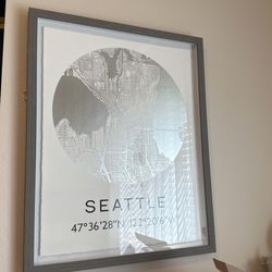 Seattle Poster+frame 
