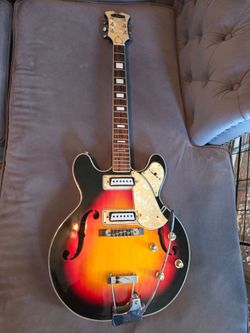 Vintage 1960s Aria 1202T Hollowbody Electric Guitar (100% Complete)