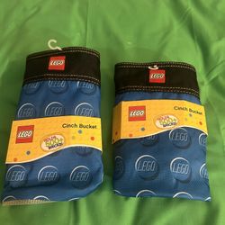SET OF 2 LEGO CINCH BUCKET HOLDS 500+ BRICKS 