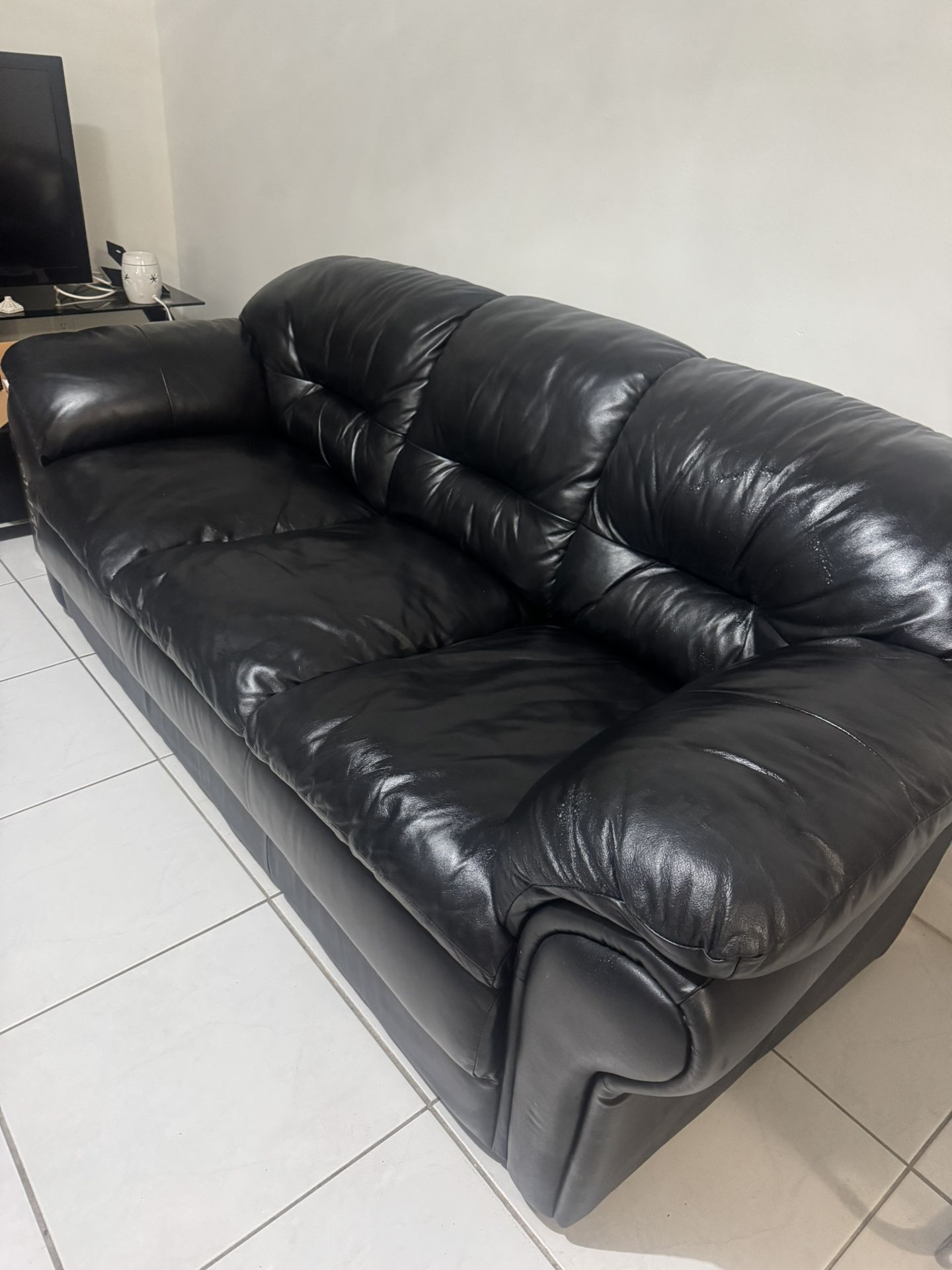 Italian Leather Sofá