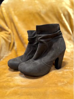 Olive Faux Suede Bootie