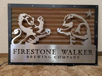 Vintage 2016 Firestone Walker LED Backlit Corrugated Sign