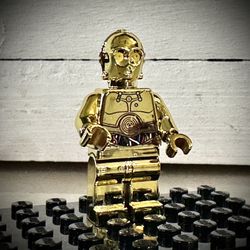 Lego Custom C3PO Gold Chrome Minifigure