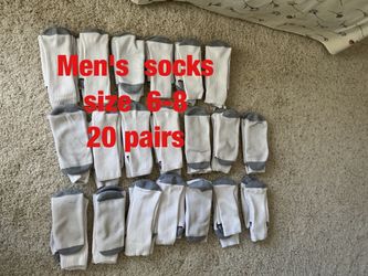 Men's  socks  (20 pairs)  -  $10