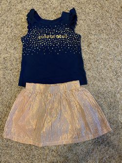 4T- girl skirt outfit
