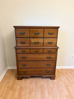 Vintage 8-Drawer Highboy Dresser, PRICE DROP TODAY