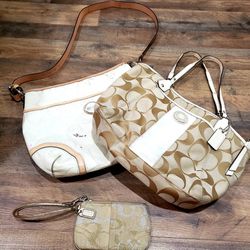 Coach Purses & Wristlet Lot Selling together 