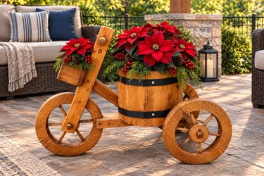 WOODEN TRICYCLE/PLANTER/Holiday Decor