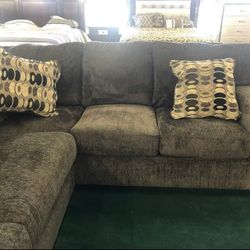 Oversized Plush Comfy Smoke Sectional Sofa Couch 