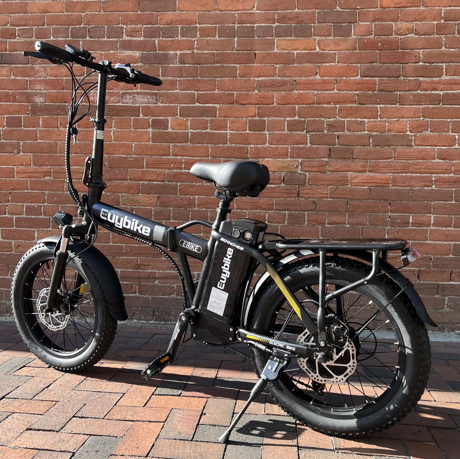 1000 Watt Folding Electric Bike Lightweight Fat Tire, 20ah