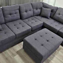 New Sectional With Ottoman In Box 📦 Buy Now Pay Later Finance Available $39 Down 