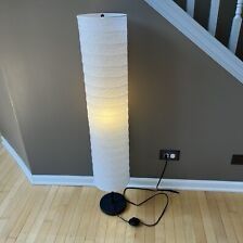 IKEA HOLMO Floor Lamp 46” Rice Paper Shade Corded Art Deco Light