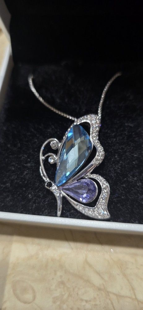 swarovski butterfly necklaces