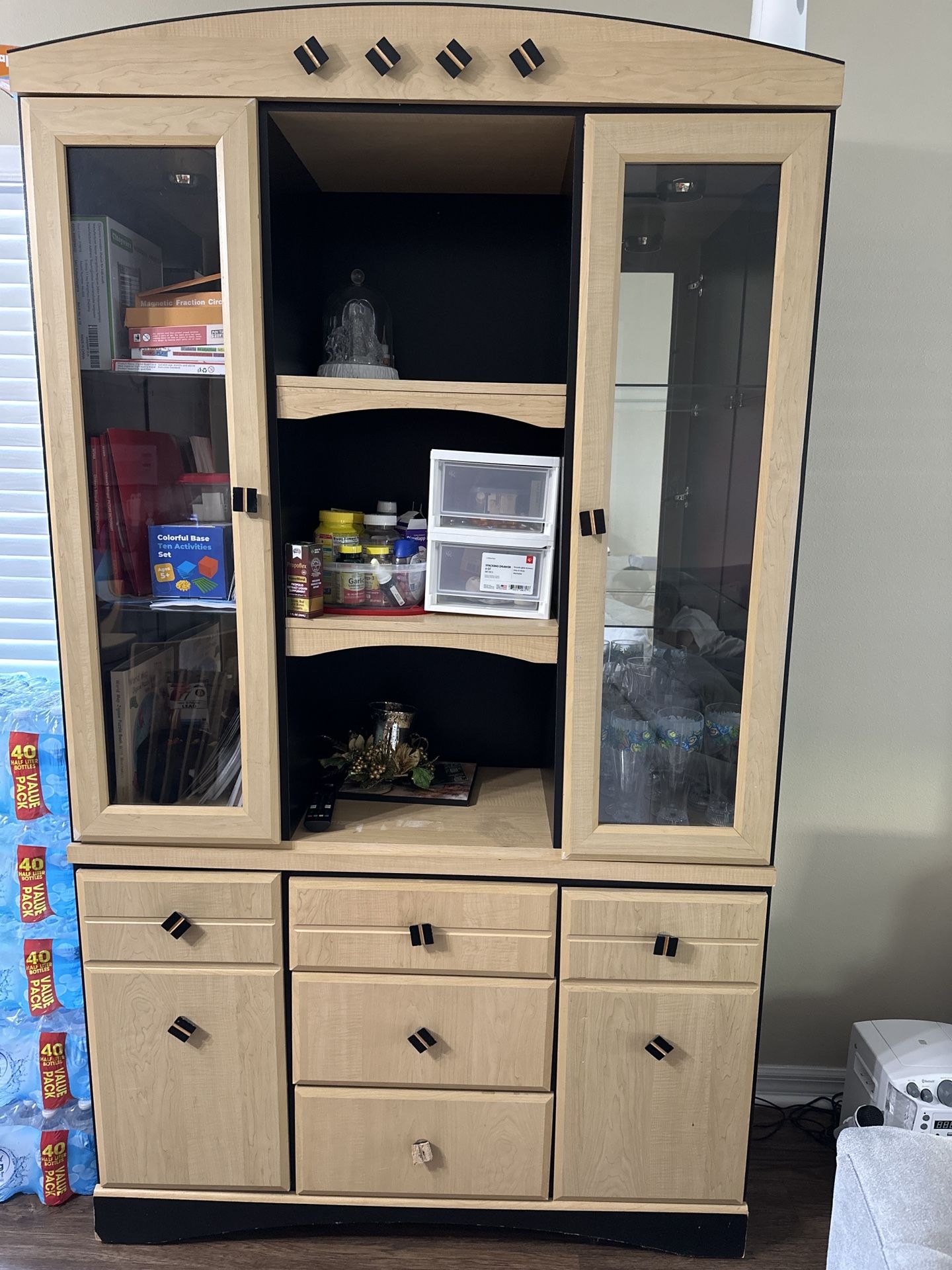 For Sale - Large Wooden Storage Cabinet / Hutch