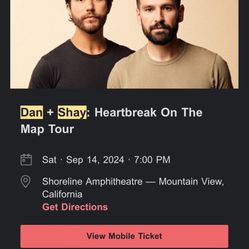 Dan And Shay Concert Tickets Mountain View 9/14/24