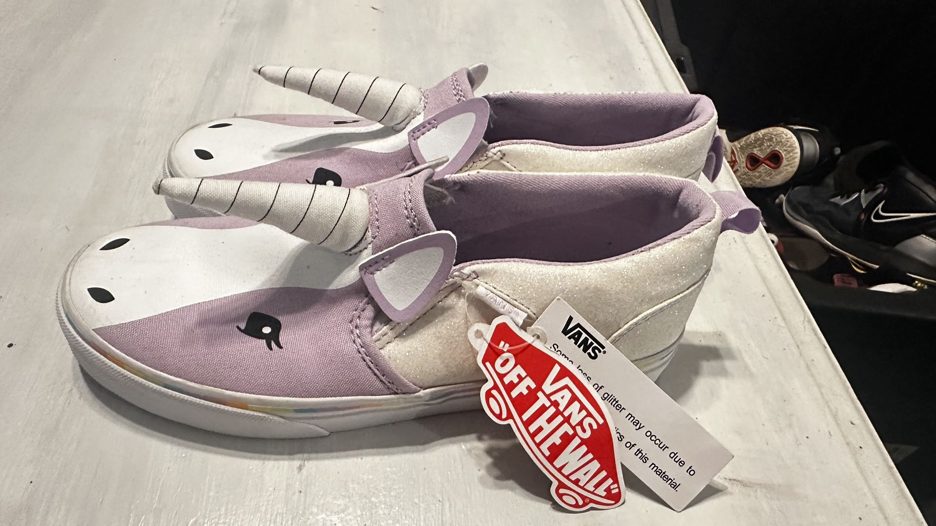NWT Vans Lavendar Unicorn Slip on 5.5