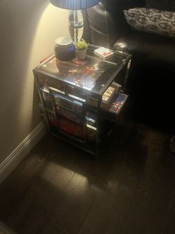 Side Table Chrome And Glass