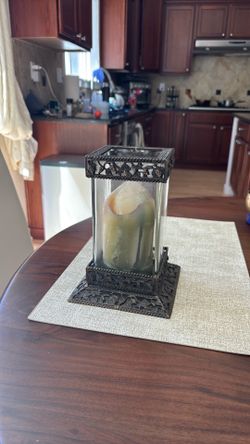 candle holder glass, ornate base