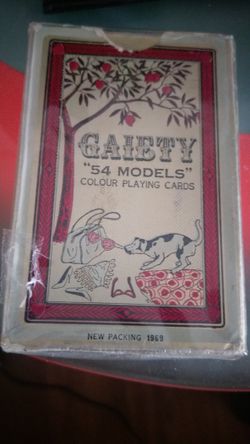 Gaiety "54 models " colour playing cards 1969