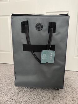 Veloci Oversized Rolling Tote Bag Gray