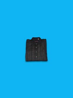 Robert Graham Button Down Shirt 3XL Mens Black Jacquard Damask Long Sleeve