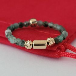 18k Yellow Gold Emerald Sparks Ring Size 6.75 Solid Gold!!/ Anillo de Oro con Chispas de Esmeralda! 👌🎁Post Tags: 10k 14k