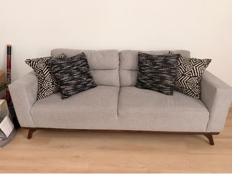 Mid Century Modern Gray Sofa – Excellent Condition