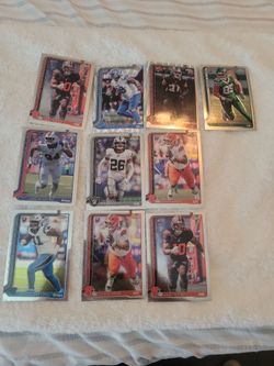 2024 Topps Chrome NFL Rookie Card Lot (10Cards)