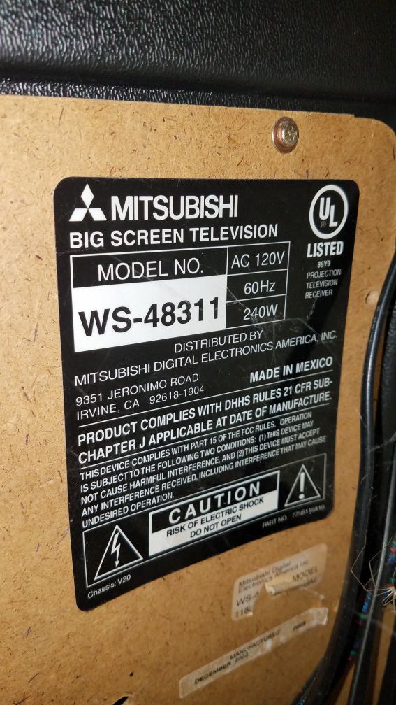 Mitsubishi TV HD 1080 make Any offer