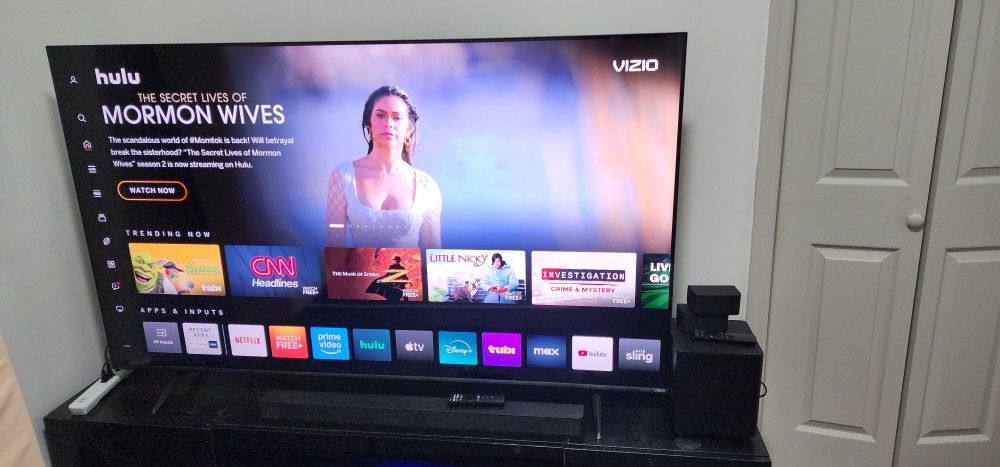 Vizio 75" With Home Theatre And Stand