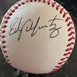 Signed Baseball By Edgar Martinez 