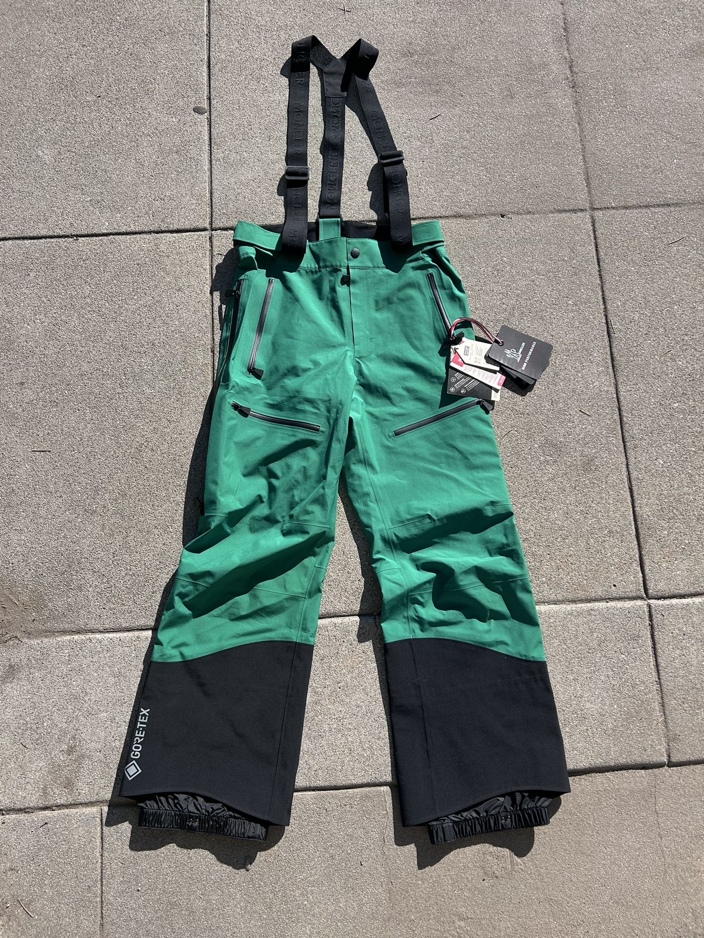 Moncler GORE-TEX green Grenoble high-waist ski trousers