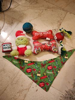 Christmas Grinch Dog Toys
