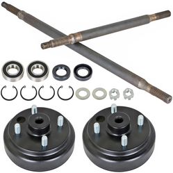 NEW – Golf Cart Rear Axle + Brake Hub Drum Assembly Kit