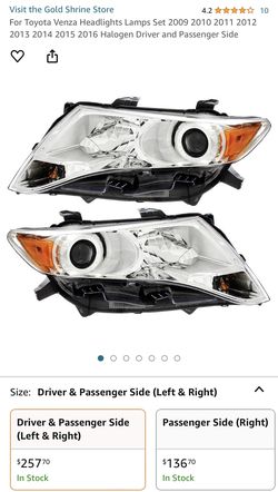 Toyota Venza 2009-2016 Headlight Kit 