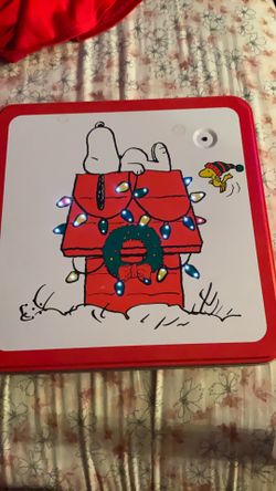 Snoopy Xmas Musical Light Up Cookie Tin 9”+9”+3” EMPTY 