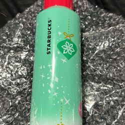Disney Parks Starbucks Mickey Holiday Christmas Stainless Steel Water Bottle