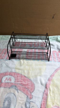 3-Tier Black Metal Wire Rack