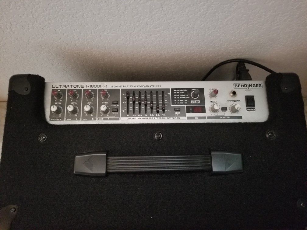 Behringer ULTRATONE K1800FX 180 Watt Keyboard Amplifier for Sale in