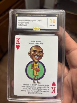 Graded gem mint 10 King of hearts Kobe Bryant