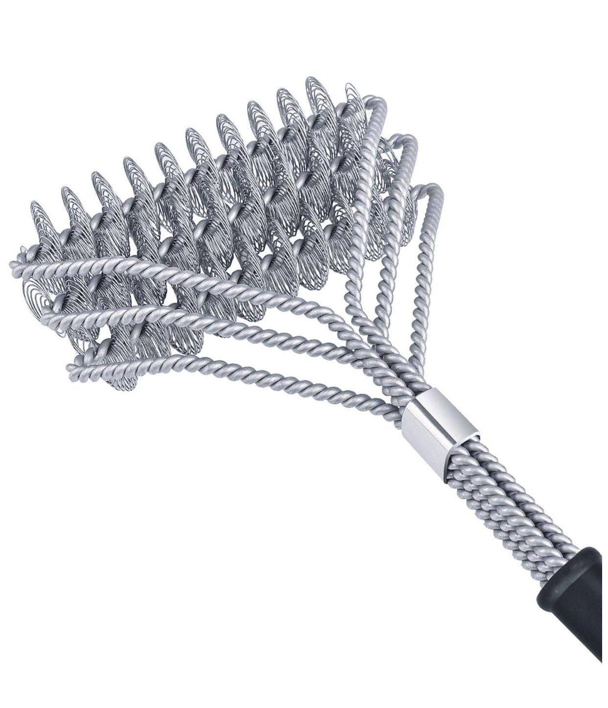 LT&PK Grill Brush BBQ Cleaning Scraper - 18'' Long Handle 3 in 1 Stainless Steel BBQ Grill Cleaning Brush - Barbecue Grill Cleaner for Porcelain,Prop