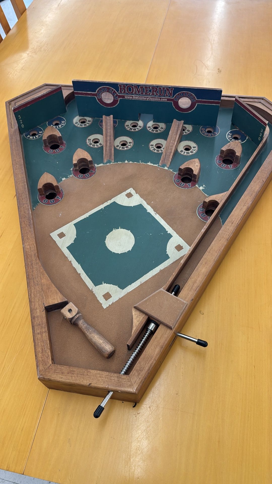 Vintage Old Century Baseball Tabletop Pinball Game