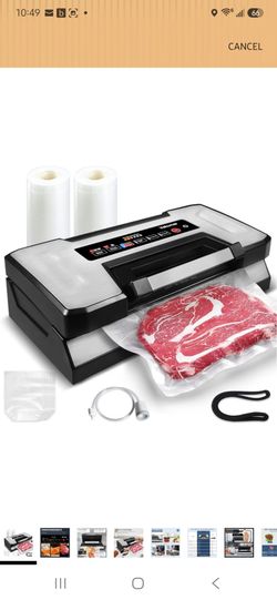 Vacuum Sealer Machine, 90Kpa Liquid Food Vacuum Sealer Machine Preservation Dry/Moist/Liquid Modes, LED Indicator Light, Handle Locked Design, Built-i