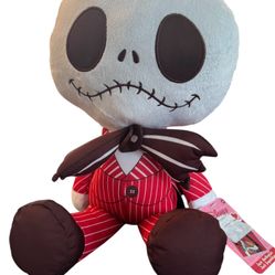 NWT Black & White Jack Skellington Stuffed Animal 