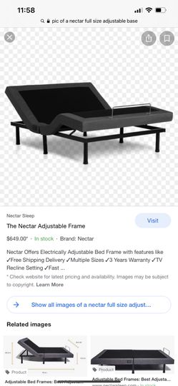 Nectar Adjustable Bed Frame Example Photo