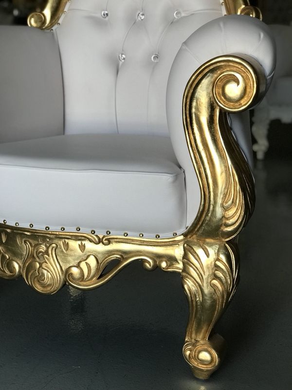Free Nationwide Delivery Gold Leaf Throne Chairs King Queen Leaf Throne Chairs King Queen Princess Royal Baroque Wedding Event Party Photography Hotel Lounge Boutique Furniture For In Memphis Tn Offerup
