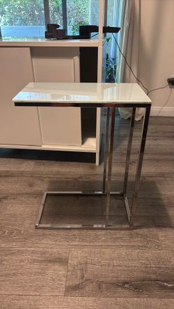 Glass side table